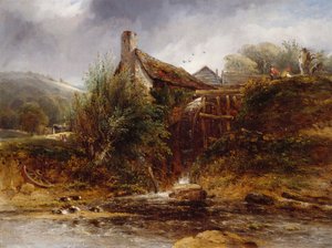 Stary młyn wodny, Północna Walia, 1830-1860. autorstwa William Roberts