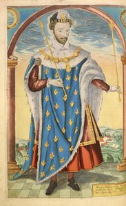 Henryk III z Francji, z nHonor Military i Civill, William Segar, wyd. Robert Barker, Londyn, 1602 (ręcznie barwiony grawerunek)