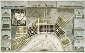 Plan miasta i przedmieść Nowego Orleanu, 1817 autorstwa William Rollinson