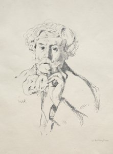 Edmond de Goncourt, 1897. autorstwa William Rothenstein