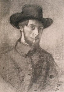Portret Augusta Jana (1879-1961) (lito) autorstwa William Rothenstein