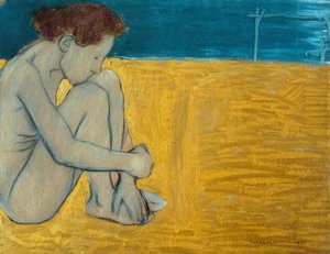 Siedząca kobieta nago autorstwa William Rothenstein