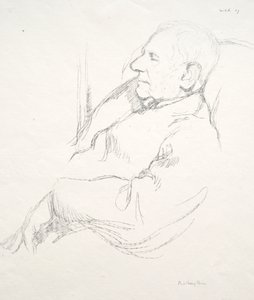 Sir Francis Seymour Haden śpi autorstwa William Rothenstein
