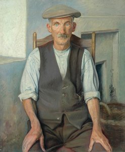 Stary Ogrodnik (olej na płótnie) autorstwa William Rothenstein