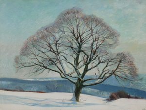 Drzewo w zimie autorstwa William Rothenstein