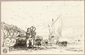 Scena portowa autorstwa William Roxby Beverley