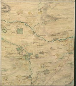 Roy Map 19/3f: Obszar wokół Colliston, w Forfarshire (lub Angus), z Roy Military Survey of Scotland