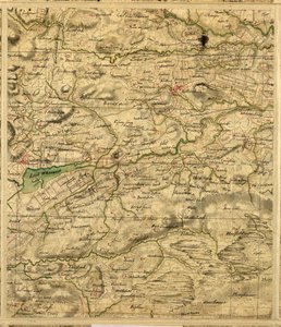 Mapa Roya nizinnej Szkocji, zawierająca Loch Whinnoch