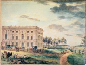 Widok na Kapitol w Waszyngtonie przed spaleniem przez Brytyjczyków, ok. 1800 (wc na papierze)