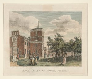 Tył State House, Filadelfia autorstwa William Russell Birch
