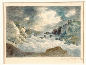 Falls of the Potomac, ok. 1800-10 (ołówek i akwarela na papierze)