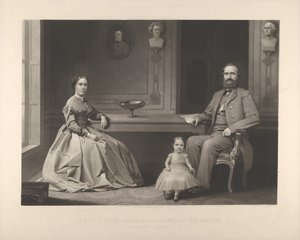Generał porucznik Thomas J. Jackson i jego rodzina Stonewall Jackson, 1866.