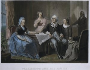 Waszyngton i jego rodzina autorstwa William Sartain