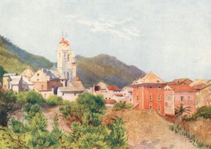 Laigueglia, niedaleko Alassio (kolorowa litografia)