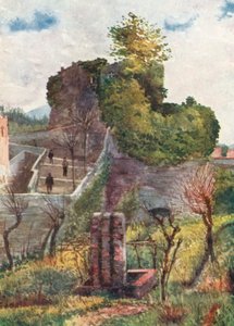 Stary Bastion, Sarzana (kolorowa litografia) autorstwa William Scott