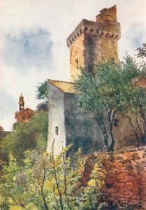Wieża w Bergeggi (kolorowa litografia) autorstwa William Scott