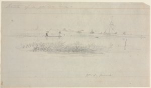 Spearing węgorza w Setauket, Long Island, Nowy Jork autorstwa William Sidney Mount