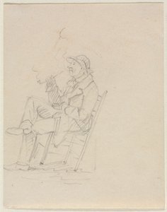 Mężczyzna palący fajkę autorstwa William Sidney Mount