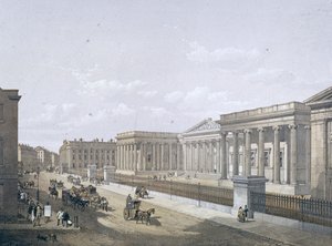 Muzeum Brytyjskie, Holborn, Londyn, 1852 autorstwa William Simpson