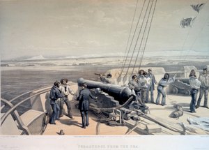 Widok Sewastopola od strony morza, 1855.
