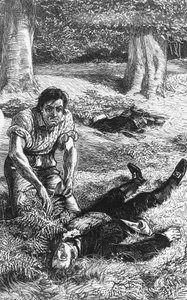 Kuvitus Adam Bedelle, George Eliotin (1819-1880) romaani, kaiverrus kiillotettu autorstwa William Small