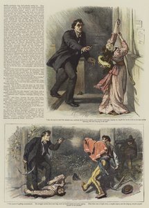 Ilustracja do odcinka z West Woodlands — Bret Harte (chromolitho) autorstwa William Small