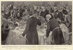 Zdrowie Lorda Robertsa na obiedzie w Pałacu Buckingham, któremu przewodniczył Książę Walii autorstwa William Small