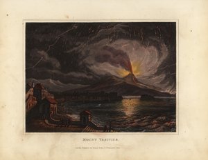 Wybuch Wezuwiusza z XIX wieku (rycina) autorstwa William Smellie