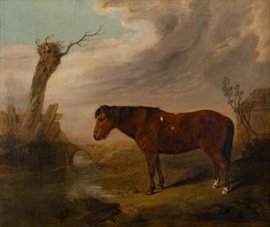Bay Pony nad rzeką, ok. 1823 (olej na płótnie)