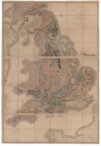 Wytyczenie warstw Anglii i Walii z częścią Szkocji Pierwsza mapa geologiczna