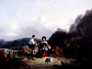 Pejzaż nadmorski (olej na płótnie) autorstwa William Snr. Shayer