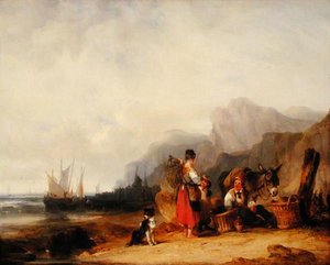 Rybacy krewetek, ok. 1835 (olej na płótnie)