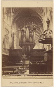 Katedra w Exeter, chór patrzący na zachód. autorstwa William Spreat