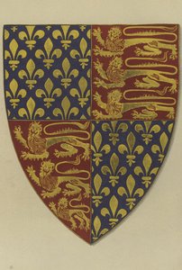 Ramiona króla Edwarda III, z jego grobu w kościele Westminster Abbey (chromolitho) autorstwa William St John Hope