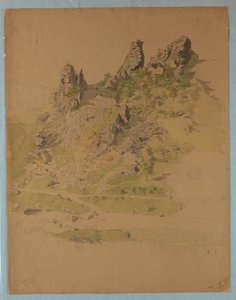Zamek Calenfells, niedaleko Kirn, Niemcy autorstwa William Stanley Haseltine