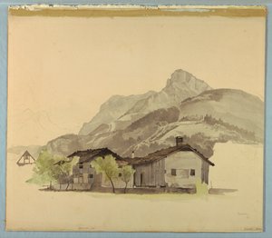 Studium krajobrazu, Brunnen, Szwajcaria autorstwa William Stanley Haseltine