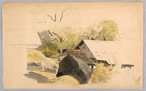 Studium krajobrazu, Szwajcaria autorstwa William Stanley Haseltine