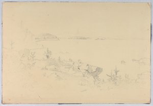 Studium pejzażu morskiego. Wyspy Jeżozwierzy, Bar Harbor, ME