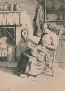 Miłosierdzie w jej pracy, c1916 autorstwa William Strang