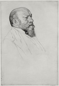 Portret Hansa Richtera (1843-1916), węgierskiego dyrygenta autorstwa William Strang