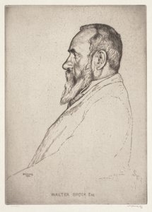 Portret Waltera Brocka autorstwa William Strang