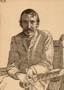 „Robert Louis Balfour Stevenson (1850-1894) szkocki autor autorstwa William Strang