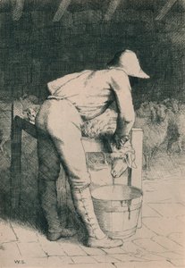 Rzeźnik i owca, c1916 autorstwa William Strang