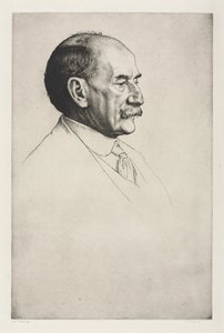 Thomas Hardy, twarzą w prawo autorstwa William Strang