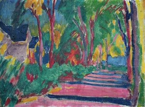 Zalesiona droga autorstwa William Straube