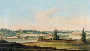 Widok na most nad rzeką Schuylkill autorstwa William Strickland