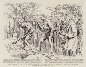 Pogrzeb pana WH Wrencha, konsula w Konstantynopolu w Szkocji, wypełnienie grobu autorstwa William T. Maud