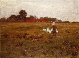 Gęsiareczka (olej) autorstwa William Teulon Blandford Fletcher