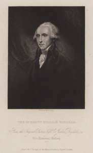 William Windham, angielski polityk wigów (grafika)