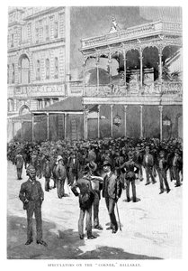 Spekulanci na rogu, Ballarat, Australia, 1886 r.